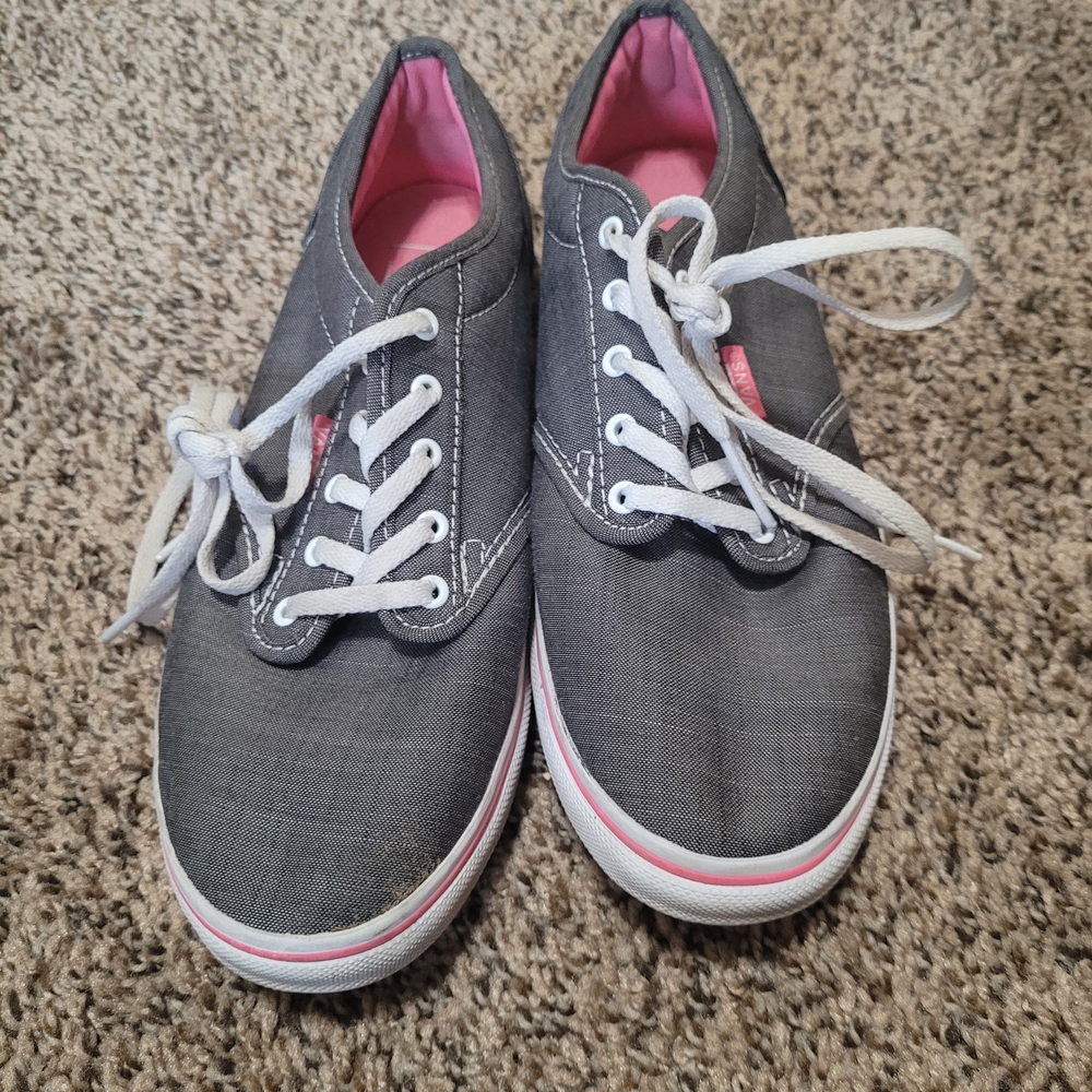 Vans Gray and Pink Women's Sneakers